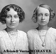 Albina & Verna MORAVEK, Esbon, Jewell Co. KS
