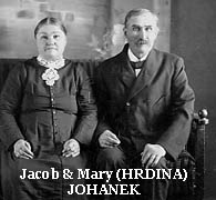 Jakub & Marie (HRDINA) JOHANEK, Esbon, Jewell Co. KS circa 1900-10