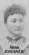 Anna JOHANEK (later McGINNIS) b 1869 IA d 1942 Esbon, Jewell Co. KS