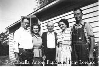 Ray, Rosella, Anton, Frances & Tony LORENCE, Esbon, Jewell Co. KS