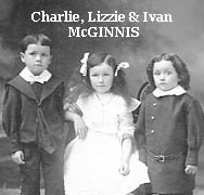 Ivan, Lizzie & Charles McGINNIS, Esbon, Jewell Co. KS circa 1905 